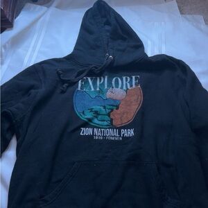 Explore Zion National Park Black Hoodie
